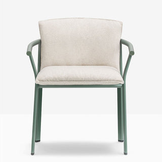 Pedrali Lamorisse 3684 aluminium chair with cushion Pedrali Green VE600E - Buy now on ShopDecor - Discover the best products by PEDRALI design