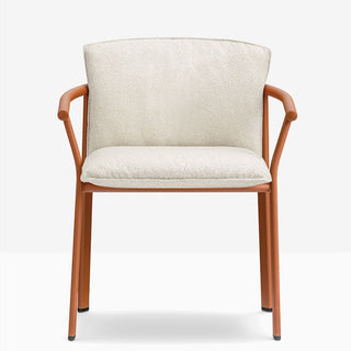 Pedrali Lamorisse 3684 aluminium chair with cushion Pedrali Terracotta TEE - Buy now on ShopDecor - Discover the best products by PEDRALI design