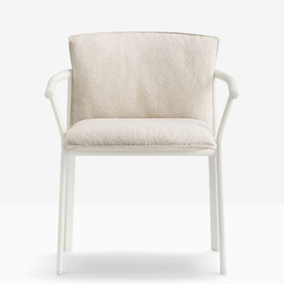 Pedrali Lamorisse 3684 aluminium chair with cushion Pedrali White BI200E - Buy now on ShopDecor - Discover the best products by PEDRALI design