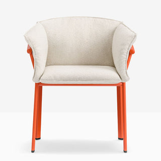 Pedrali Lamorisse 3685 aluminium armchair with cushion Pedrali Orange AR400E - Buy now on ShopDecor - Discover the best products by PEDRALI design