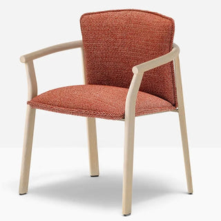 Pedrali Lamorisse Wood 3686 ash chair with removable cushion