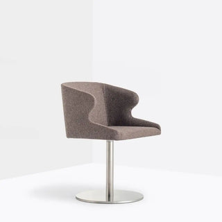 Pedrali Leila 683 swivel upholstered chair with round steel base - Buy now on ShopDecor - Discover the best products by PEDRALI design