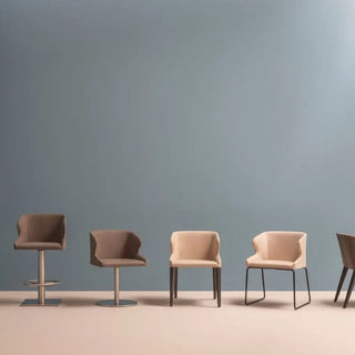 Pedrali Leila 683 swivel upholstered chair with round steel base - Buy now on ShopDecor - Discover the best products by PEDRALI design