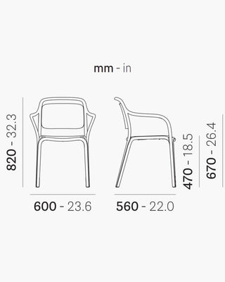 Pedrali Libre 595 polypropylene armchair