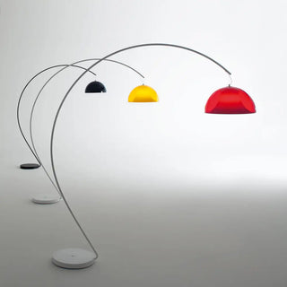 Pedrali Lighting Time L002T floor lamp with double polycarbonate diffuser and steel base