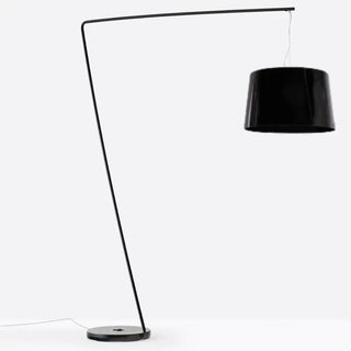 Pedrali Lighting Time L001T floor lamp with single polycarbonate diffuser and steel base