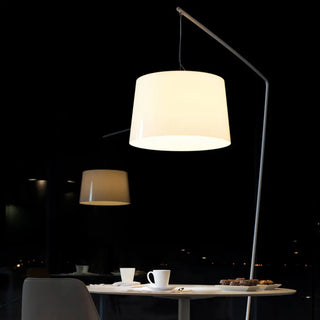 Pedrali Lighting Time L001T floor lamp with single polycarbonate diffuser and steel base