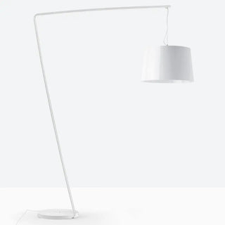 Pedrali Lighting Time L001T floor lamp with single polycarbonate diffuser and steel base