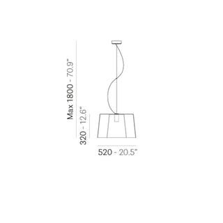 Pedrali Lighting Time L001S suspension lamp with double polycarbonate diffuser