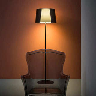 Pedrali Lighting Time L001ST floor lamp with double polycarbonate diffuser and steel base