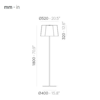 Pedrali Lighting Time L001ST floor lamp with double polycarbonate diffuser and steel base