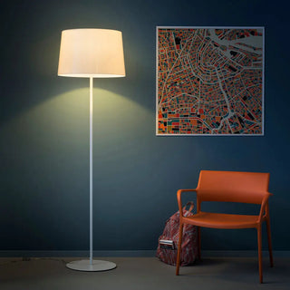 Pedrali Lighting Time L001ST floor lamp with double polycarbonate diffuser and steel base
