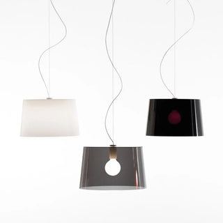Pedrali Lighting Time L001S suspension lamp with single polycarbonate diffuser