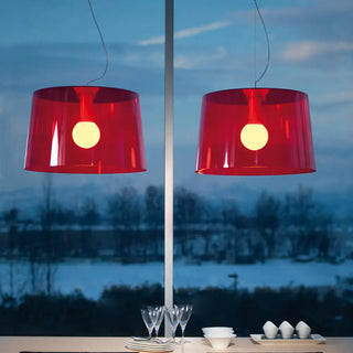 Pedrali Lighting Time L001S suspension lamp with single polycarbonate diffuser