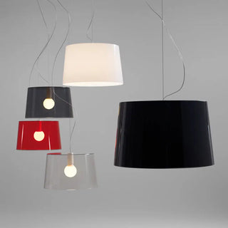 Pedrali Lighting Time L001S suspension lamp with single polycarbonate diffuser