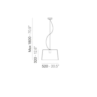Pedrali Lighting Time L001S suspension lamp with single polycarbonate diffuser