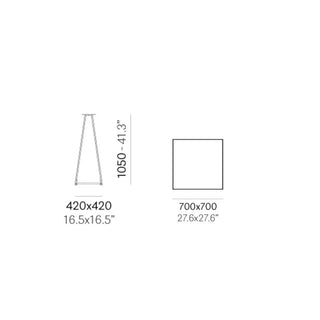 Pedrali Lunar 5444 high table with steel base