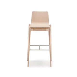 Pedrali Malmo ash stool with steel footrest