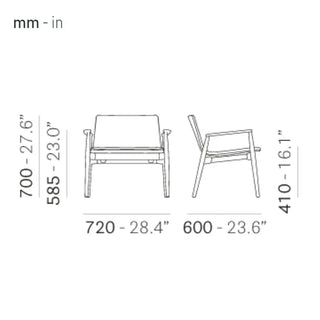 Pedrali Malmo 295 Lounge ash armchair