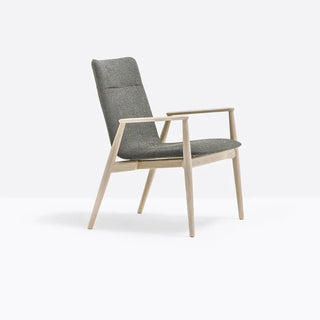 Pedrali Malmo 298 Relax upholstered armchair with ash frame
