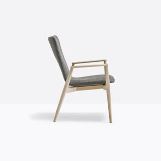 Pedrali Malmo 298 Relax upholstered armchair with ash frame