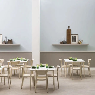 Pedrali Malmö TMLF table with ash legs and solid laminate top