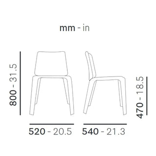 Pedrali Mood 720 chair in genuine leather - Buy now on ShopDecor - Discover the best products by PEDRALI design