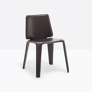 Pedrali Mood 720 chair in genuine leather Genuine hard leather F05 - Buy now on ShopDecor - Discover the best products by PEDRALI design