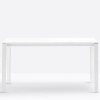 Pedrali More TMO extensible table with steel frame and melamine top White BI 140x85 cm - Buy now on ShopDecor - Discover the best products by PEDRALI design