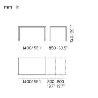 Pedrali More TMO extensible table with steel frame and melamine top - Buy now on ShopDecor - Discover the best products by PEDRALI design