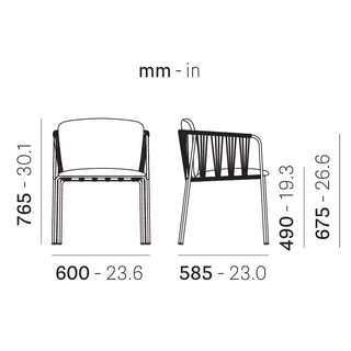 Pedrali Narì 6360 steel chair with removable cushion - Buy now on ShopDecor - Discover the best products by PEDRALI design