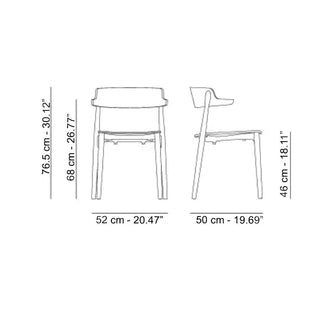 Pedrali Nemea 2825 ash armchair