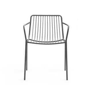 Pedrali Nolita 3655 garden armchair with armrests and low backrest Pedrali Anthracite grey GA - Buy now on ShopDecor - Discover the best products by PEDRALI design