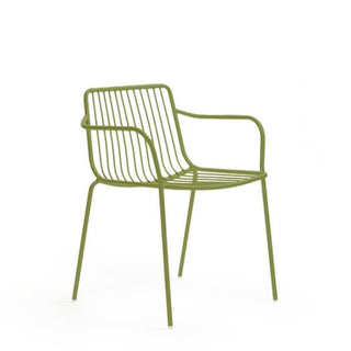 Pedrali Nolita 3655 garden armchair with armrests and low backrest Pedrali Green VE100 - Buy now on ShopDecor - Discover the best products by PEDRALI design