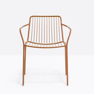 Pedrali Nolita 3655 garden armchair with armrests and low backrest Pedrali Terracotta TE - Buy now on ShopDecor - Discover the best products by PEDRALI design