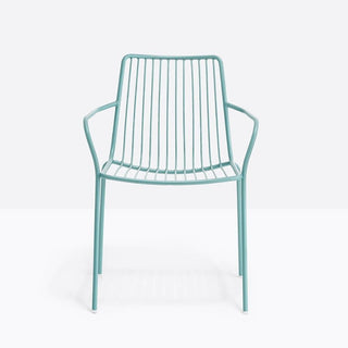 Pedrali Nolita 3656 garden armchair with armrests and high backrest Pedrali Light blue AZ100 - Buy now on ShopDecor - Discover the best products by PEDRALI design