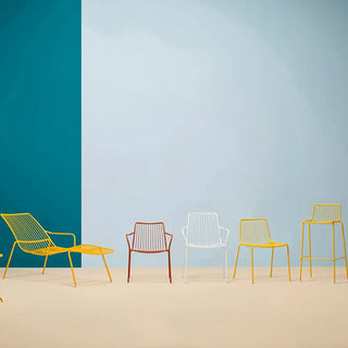 Pedrali Nolita 3656 steel armchair with high backrest