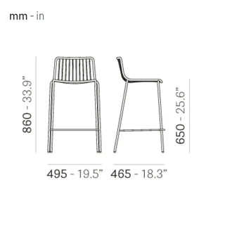 Pedrali Nolita steel stool
