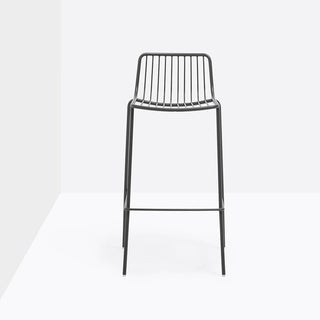 Pedrali Nolita 3658 garden stool with seat H.29 17/32 inch Pedrali Anthracite grey GA - Buy now on ShopDecor - Discover the best products by PEDRALI design
