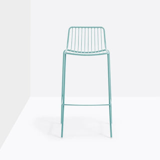 Pedrali Nolita 3658 garden stool with seat H.29 17/32 inch Pedrali Light blue AZ100 - Buy now on ShopDecor - Discover the best products by PEDRALI design