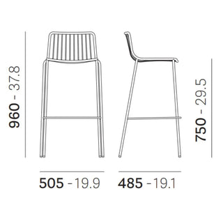 Pedrali Nolita steel stool