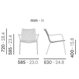 Pedrali Nolita Lounge 3659 steel armchair