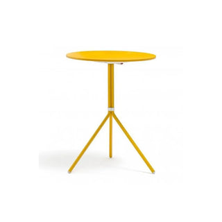 Pedrali Nolita 5453T steel table with 3-spokes base and mechanism for folding top