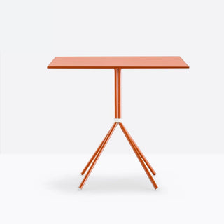Pedrali Nolita 5454 table with top 23 5/8x23 5/8 inch Pedrali Orange AR500E - Buy now on ShopDecor - Discover the best products by PEDRALI design