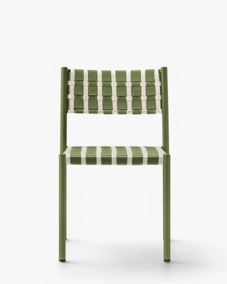 Pedrali Nuova Guinea 3630 aluminium chair with seat and backrest in polypropylene weave