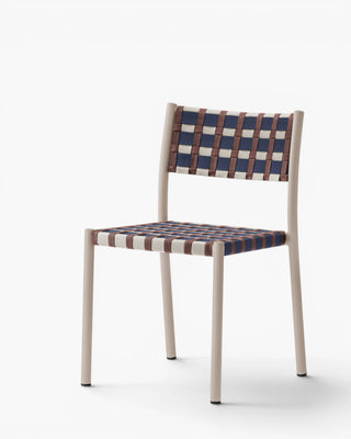 Pedrali Nuova Guinea 3630 aluminium chair with seat and backrest in polypropylene weave