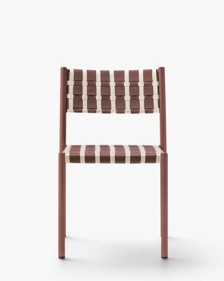 Pedrali Nuova Guinea 3630 aluminium chair with seat and backrest in polypropylene weave