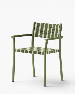 Pedrali Nuova Guinea 3635 aluminium armchair with seat and backrest in polypropylene weave