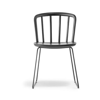 Pedrali Nym 2850 ash chair with steel sled base