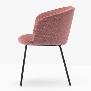 Pedrali Nym Soft 2887 upholstered armchair with steel legs